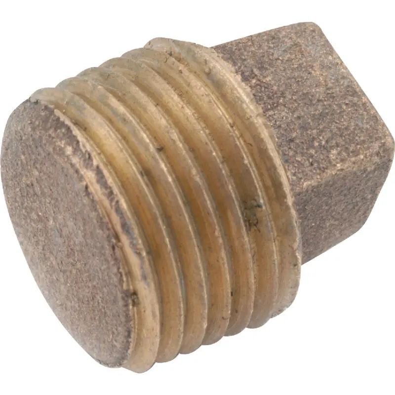 Anderson Metals Red Brass Threaded Pipe Plug – 1/8" Npt Cored Plug 1