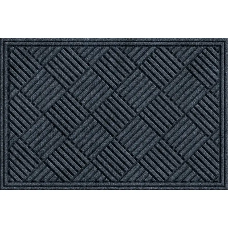 Apache Textures Smoke Door Mat – 24" × 36", Carpet & Recycled Rubber Blend 1