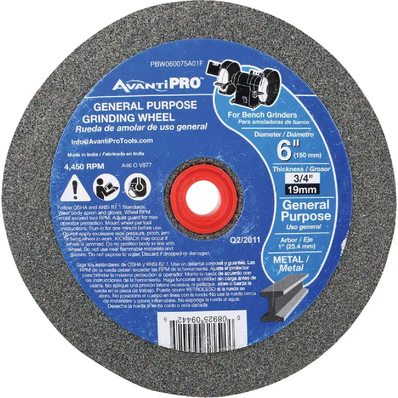 Avanti Pro Bench Grinder Wheel Set – 6-Inch, 3/4-Inch, And 1-Inch Sizes 1