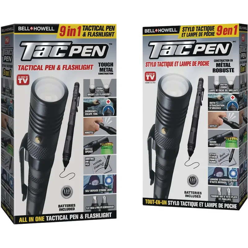 Bell+Howell Tacpen – Tactical Pen With Built-In Led Flashlight 1