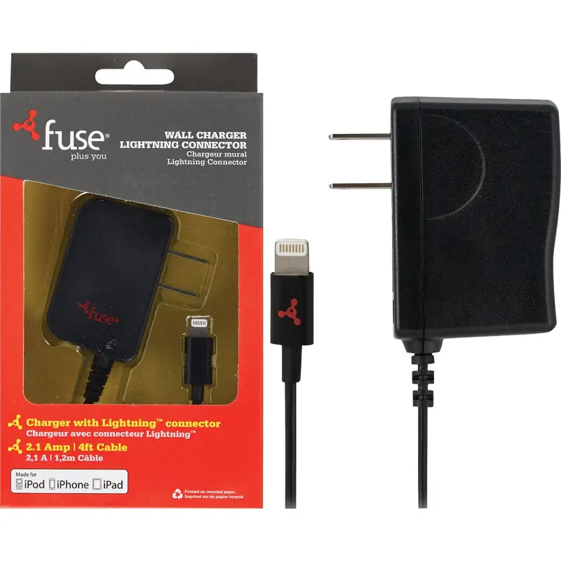 Black Wall-Mount Usb Charger With Lightning Fuse Protection 1