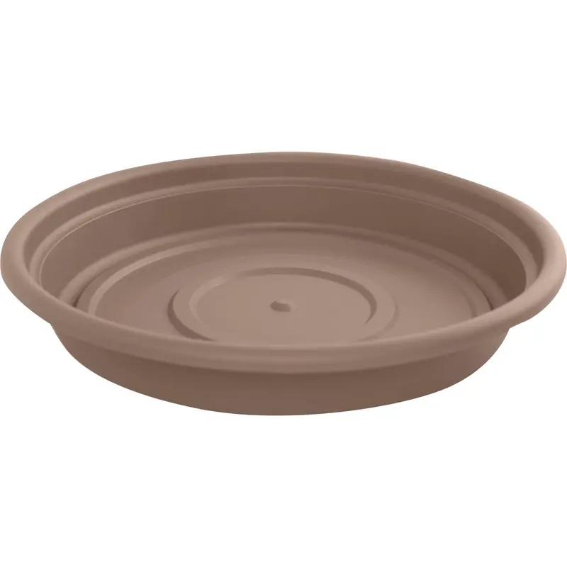 Bloem Chocolate-Colored Polypropylene Flower Pot Saucer – 12" Diameter 1
