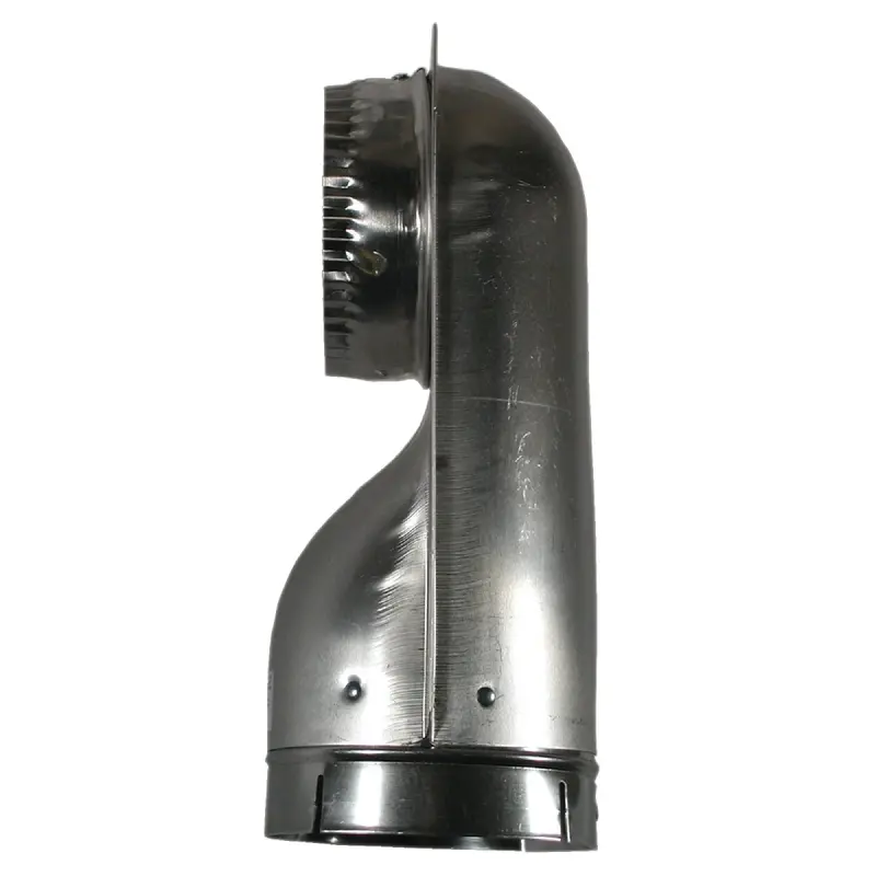 Builders Best Aluminum Dryer Vent Elbow – 4-1/2" Offset, Heavy-Gauge Wall Installation 1