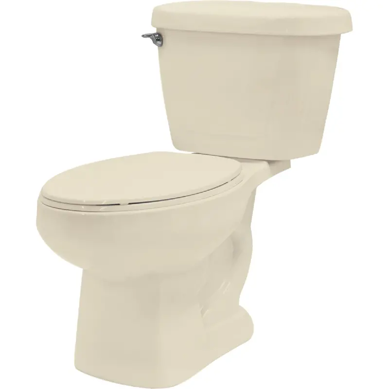 Cato Jazmin Bone-Colored Round Toilet – 1.28 Gpf Water-Efficient Design 1