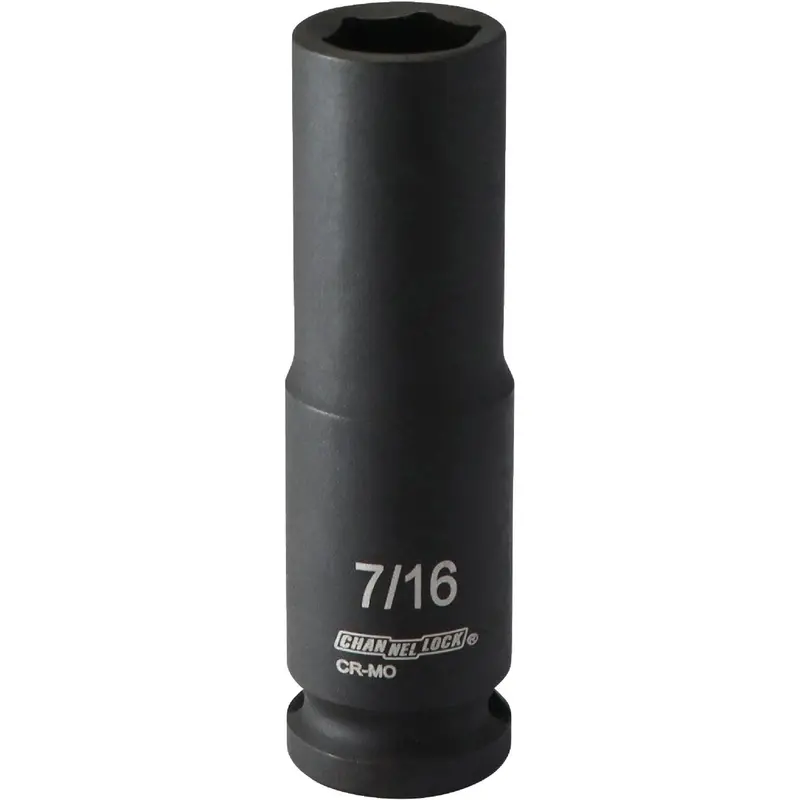 Channellock 3/8-Inch Drive Standard Impact Socket – 7/16-Inch, 6-Point Deep Profile 1