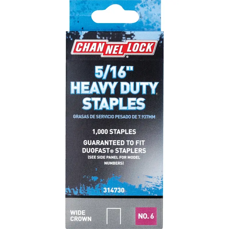 Channellock Heavy-Duty Wide Crown Staples – 5/16 In., 1000-Pack 1
