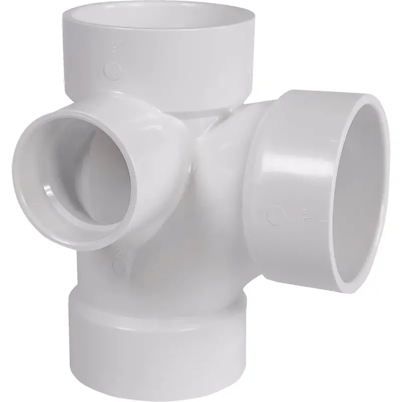 Charlotte Pipe 3" X 3" X 3" X 2" Sanitary Pvc Tee – Left-Side Inlet Configuration For Drain Systems 1