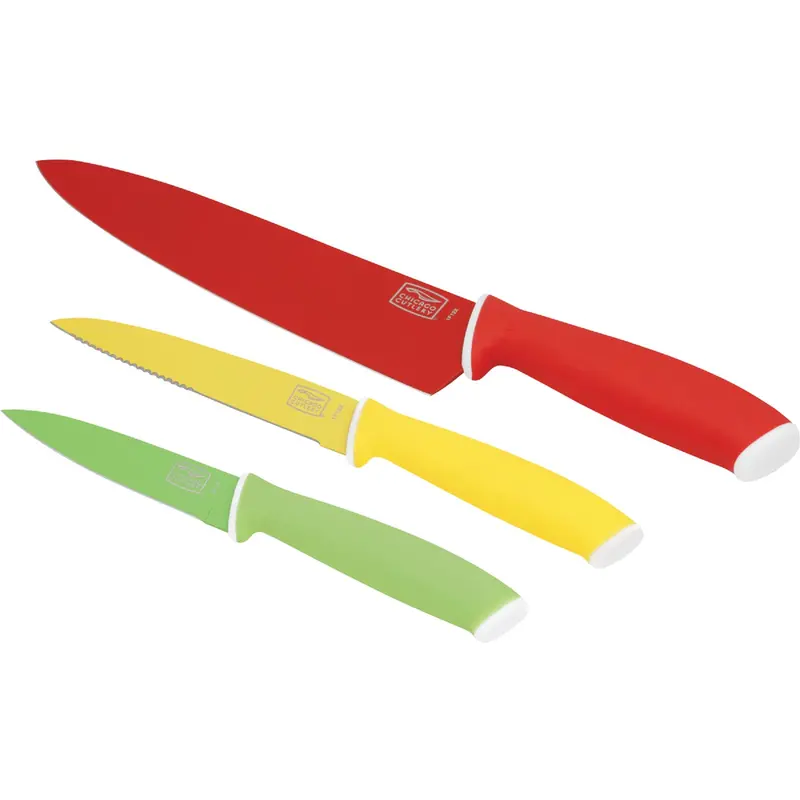 Chicago Cutlery Vivid 3-Piece Knife Set – Color-Accented Kitchen Cutlery 1