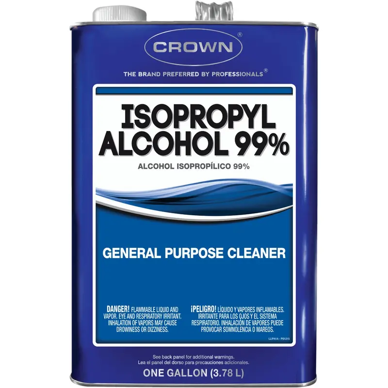 Crown Industrial Isopropyl Alcohol Cleaner – 99% Pure, 1-Gallon Surface Disinfectant And Degreaser 1