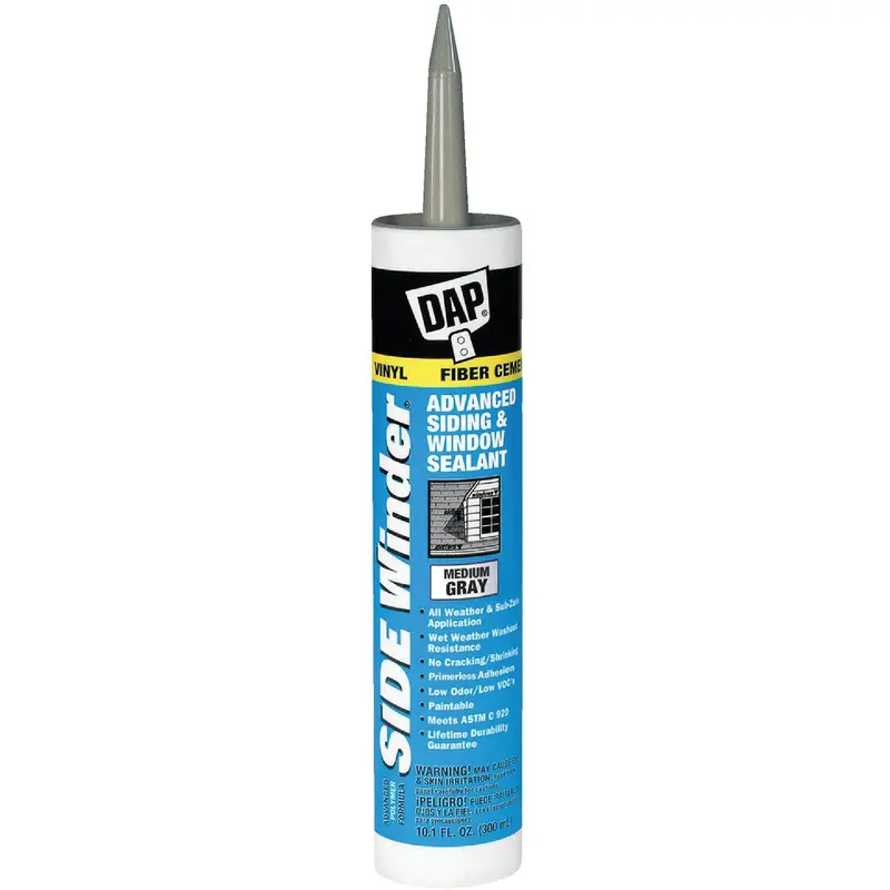 Dap Side Winder Advanced Polymer Sealant – 10.1 Oz Gray Siding & Window Caulk For Exterior Use 1