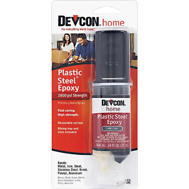Devcon Plastic Steel Epoxy – 0.84 Oz Two-Part Repair Compound For Metal & Concrete 1