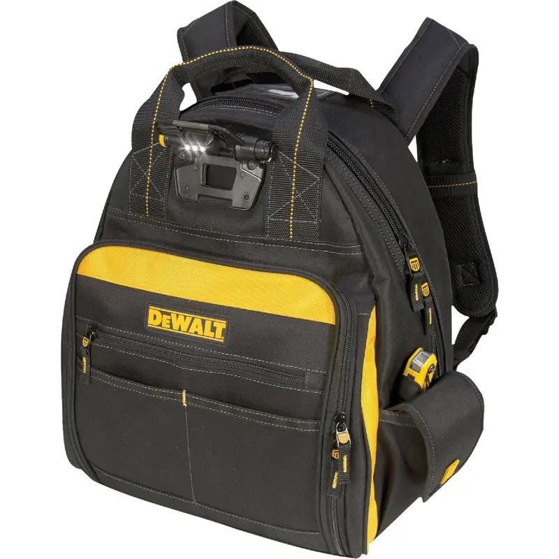 Dewalt 16" Lighted Backpack Tool Bag – 57-Pocket Design With Illuminated Compartment 1