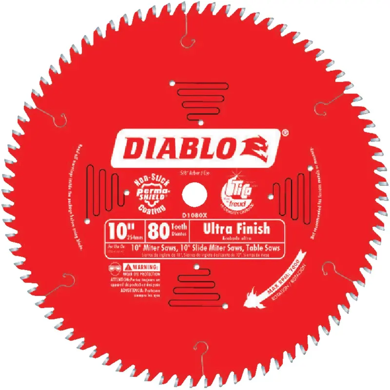 Diablo 10-Inch Ultra-Finish Circular Saw Blade – 80-Tooth Precision Cutting Edge 1