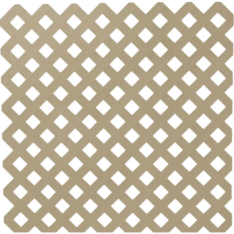 Dimensions Brownstone Vinyl Privacy Lattice Panel – 4 Ft. W X 8 Ft. L X 3/16" Thick 1