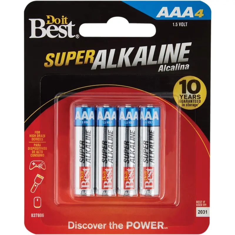 Do It Best Aaa Alkaline Batteries – 4-Pack Reliable Power For Small Electronics 1