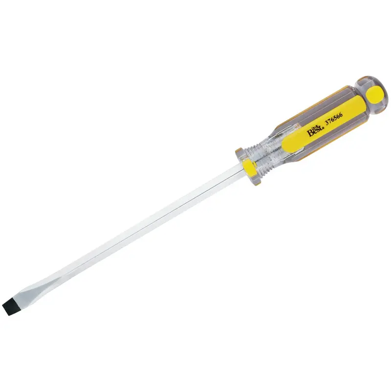 Do It Best Slotted Screwdriver – 3/8" Tip, 8" Handle, Durable Hickory Shaft 1