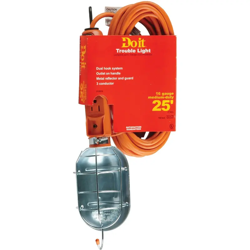 Do It Premium Trouble Light – 75W Incandescent Bulb With 25-Foot Heavy-Duty Cord 1