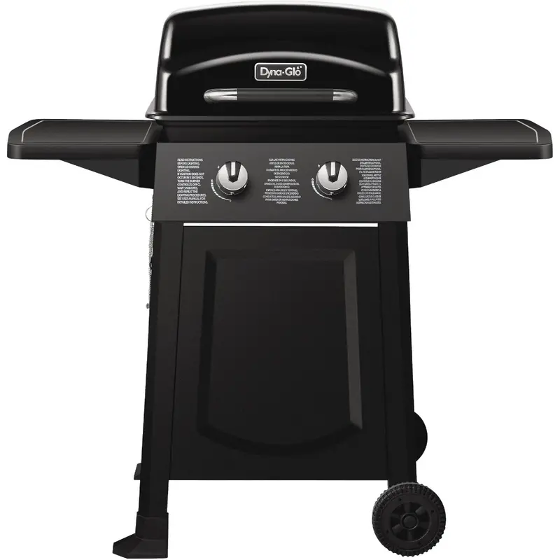 Dyna-Glo 2-Burner Lp Gas Grill – 20,000 Btu Black Open-Cart Design 1