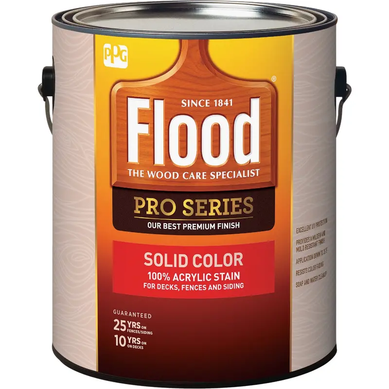 Flood Solid-Color Acrylic Exterior Stain – Cedar Hue, 1-Gallon Container 1