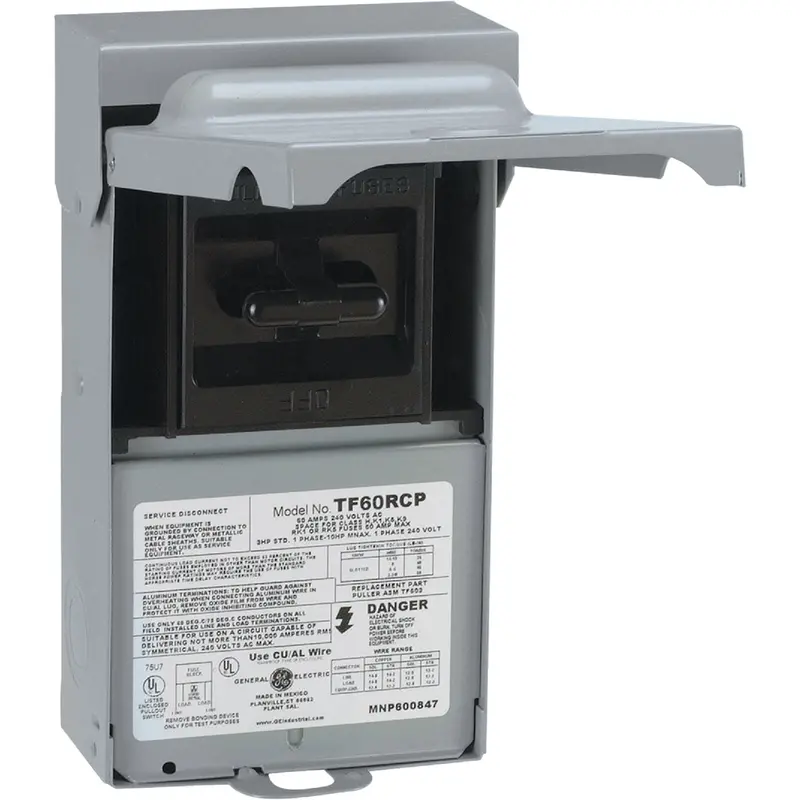 Ge 240V 60-Amp Fused Air Conditioner Disconnect Switch 1