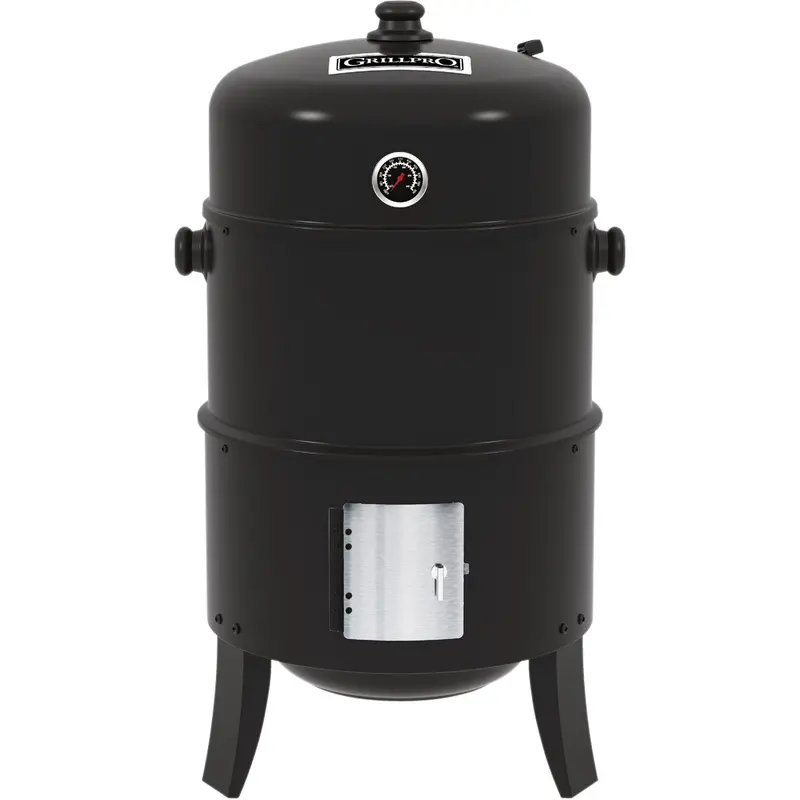 Grillpro Upright Charcoal & Pellet Smoker – 16-Inch, 400-Square-Inch Cooking Area 1