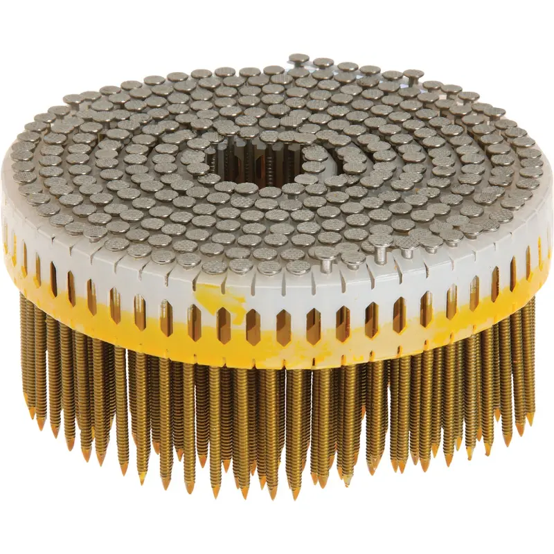 Grip-Rite Primeguard Max Stainless Steel Siding Nails – 2-1/4" X .090", 0° Plastic Strip Coil, 304 Grade (600-Pack) 1