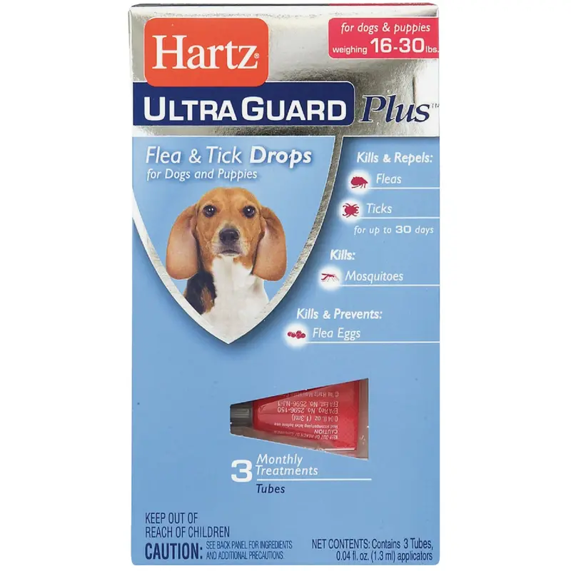 Hartz Ultraguard Plus Flea & Tick Treatment – 3-Month Protection For Dogs Weighing 16–30 Lbs 1