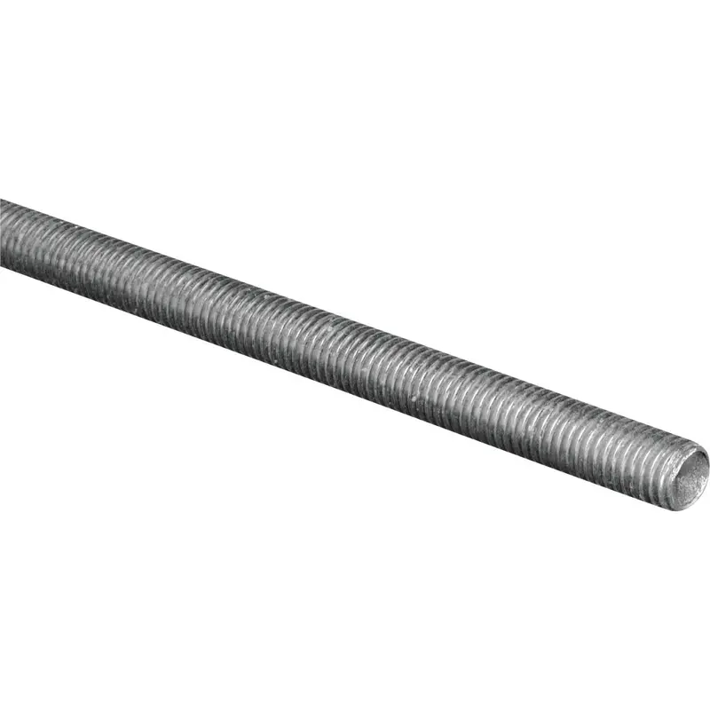 Hillman Steelworks 1/4" X 6 Ft. Threaded Steel Rod – Zinc-Plated Precision Fastening Rod 1