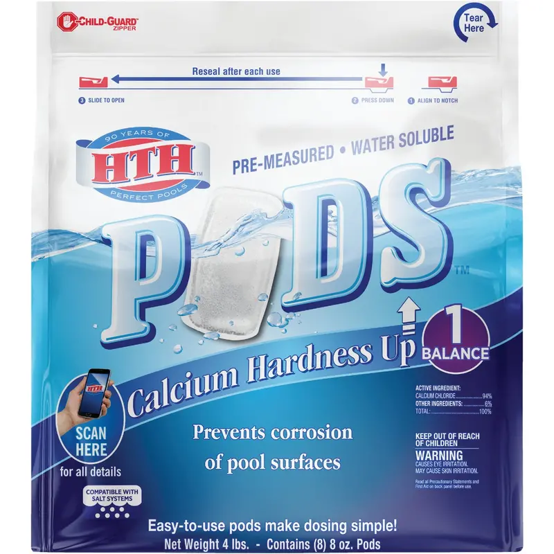 Hth Calcium Hardness Up Pods – 8 Oz Pre-Measured Water-Soluble Tablets For Pools 1