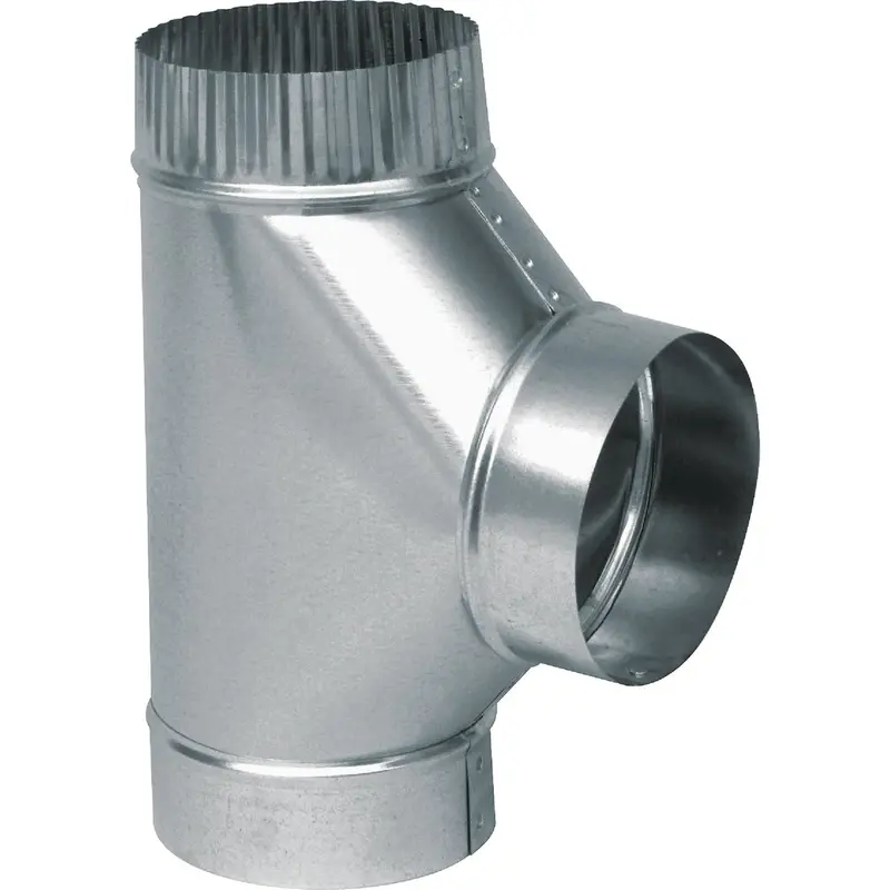 Imperial 4" Straight Galvanized Tee – 26-Gauge Type L Vent Pipe Fitting 1