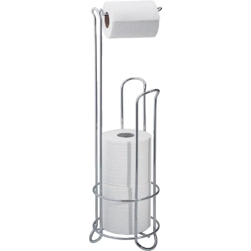 Interdesign Classico Chrome Freestanding Toilet Paper Holder 1