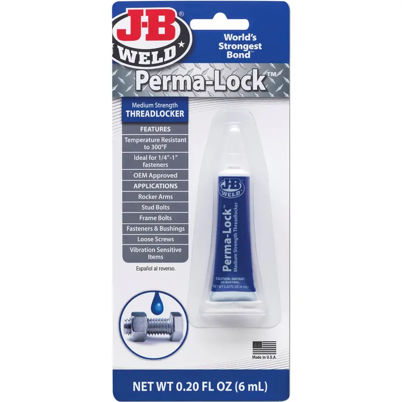 J-B Weld Perma-Lock Blue Threadlocker – 0.20 Oz Medium-Strength Anaerobic Adhesive 1
