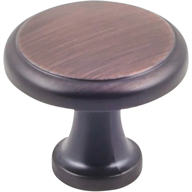 Kasaware Cabinet Knobs, Brushed Oil-Rubbed Bronze, 1-3/16" Diameter (4-Pack) 1