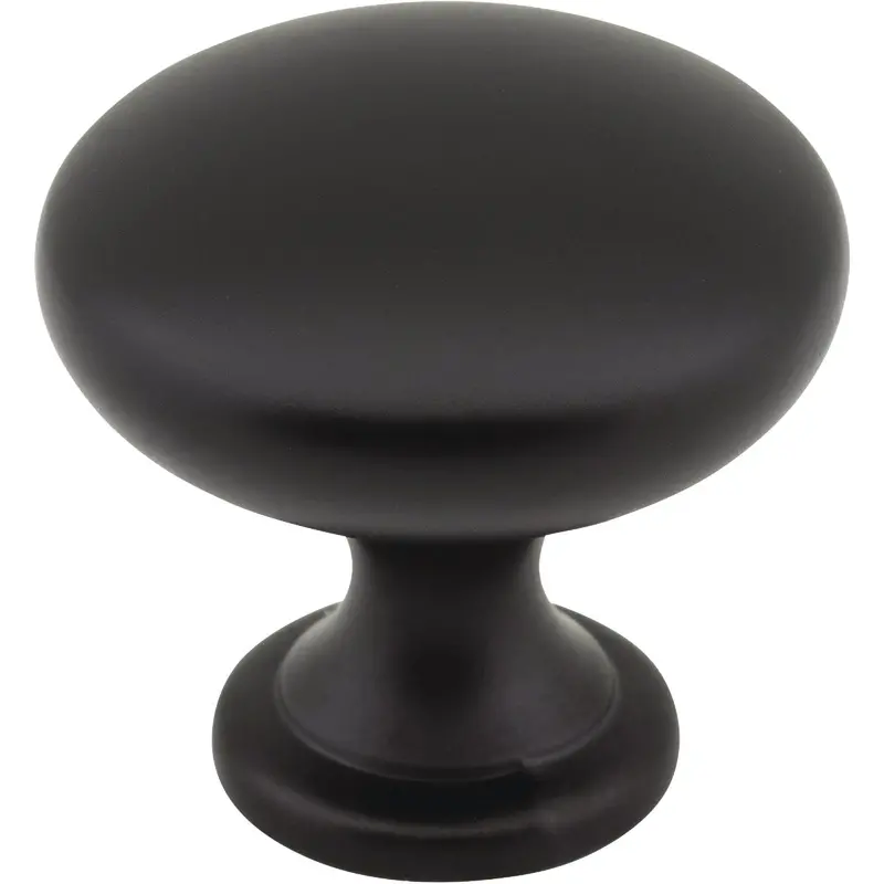 Kasaware Matte Black Cabinet Knobs – 1-3/16 In. Zinc Die-Cast, 4-Pack 1