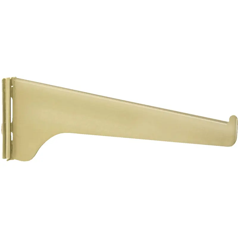 Knape & Vogt 180 Series Shelf Bracket – 6-Inch Single-Slot Steel Bracket With Brass Finish 1