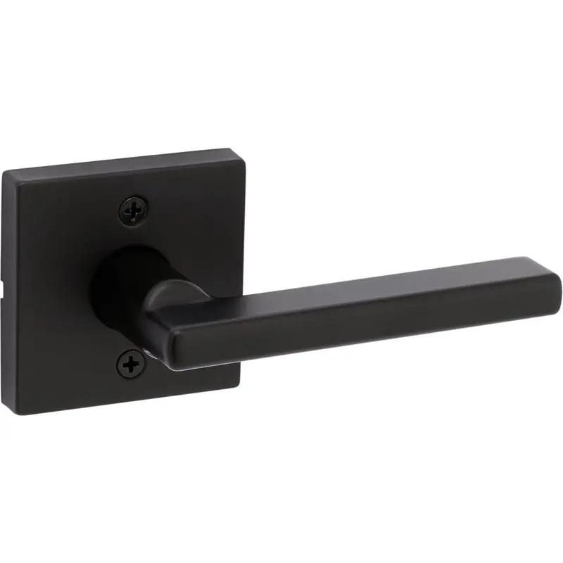 Kwikset Halifax Passage Lever In Matte Black – Steel Construction 1