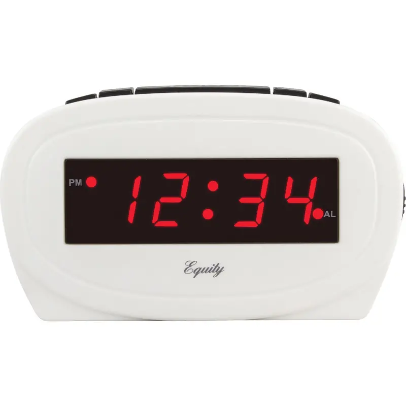 La Crosse Technology Equity Electric Alarm Clock – Sleek White Design 1
