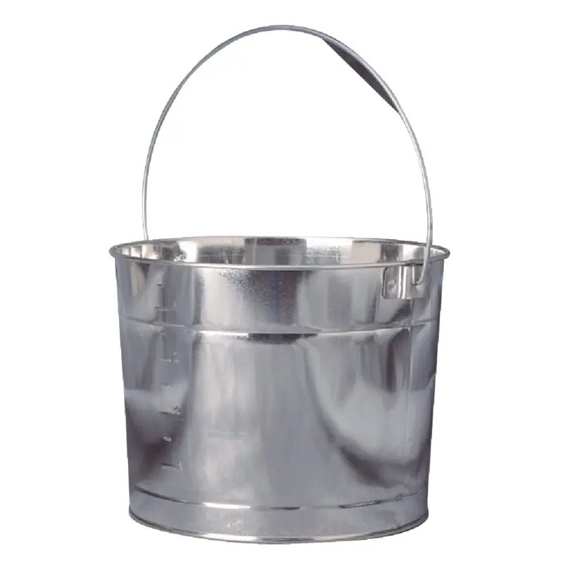 Leaktite 5-Quart Silver Galvanized Metal Pail With Reinforced Handle 1