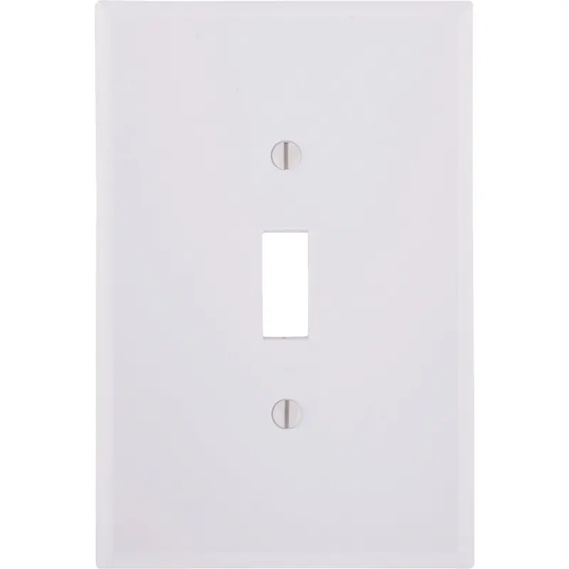 Leviton White 1-Gang Oversized Plastic Toggle Switch Wall Plate 1