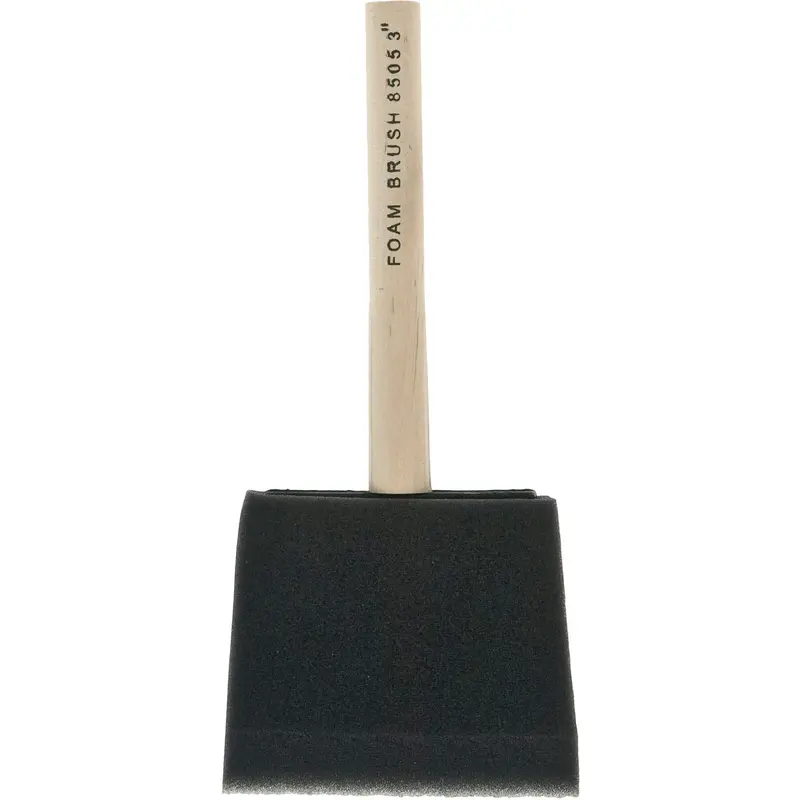 Linzer Project Select High-Density Foam Brush – 3-Inch Width With Wood Peg Handle 1