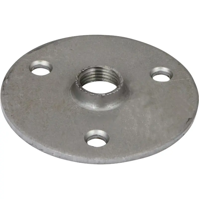 Master Manufacturing Galvanized Floor Flange – 1/4" Steel, Square Mount 1