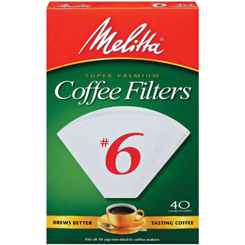 Melitta #6 Cone Coffee Filters – 40-Pack For 8–12 Cup Brewers 1