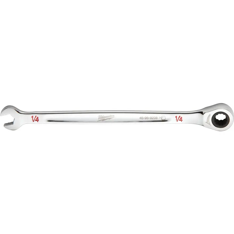Milwaukee Ratcheting Combination Wrench – 1/4-Inch Drive, 12-Point Standard Design 1