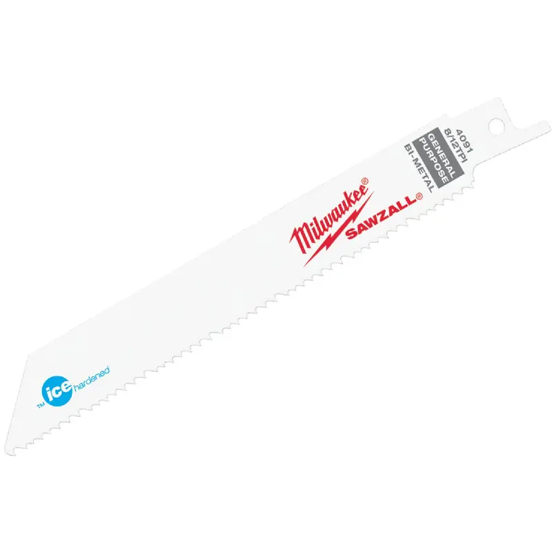Milwaukee Sawzall Reciprocating Saw Blades – Ice-Hardened Multi-Material, 6-Inch 8/12 Tpi, 5-Pack 1