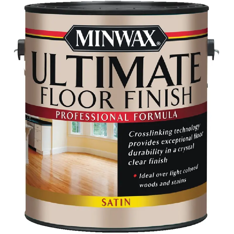 Minwax Ultimate Satin Water-Based Polyurethane Floor Finish – 1-Gallon Can 1
