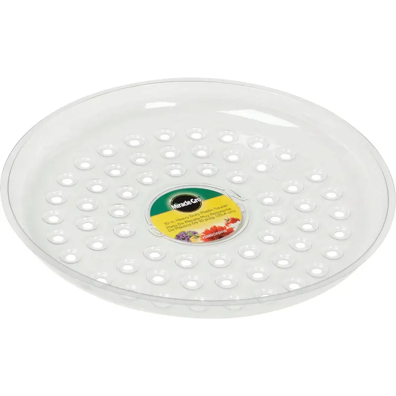 Miracle-Gro Clear Plastic Flower Pot Saucer – 10 Inch Diameter 1