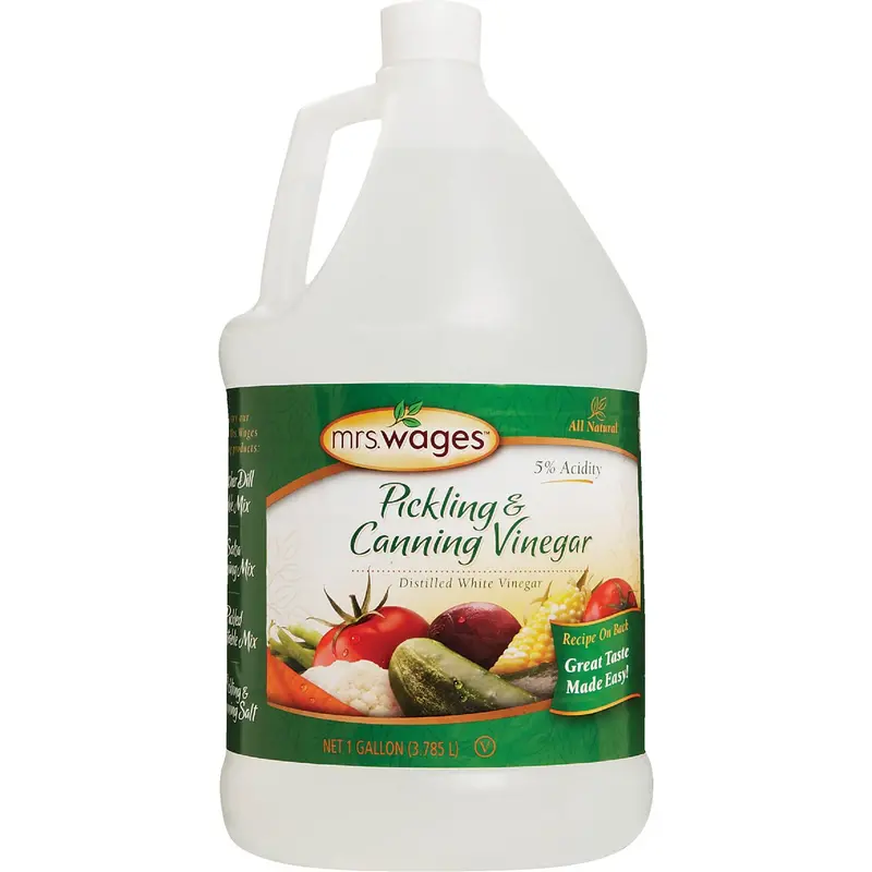 Mrs. Wages Canning & Pickling Vinegar – 1 Gallon Food-Grade Distilled White Vinegar 1