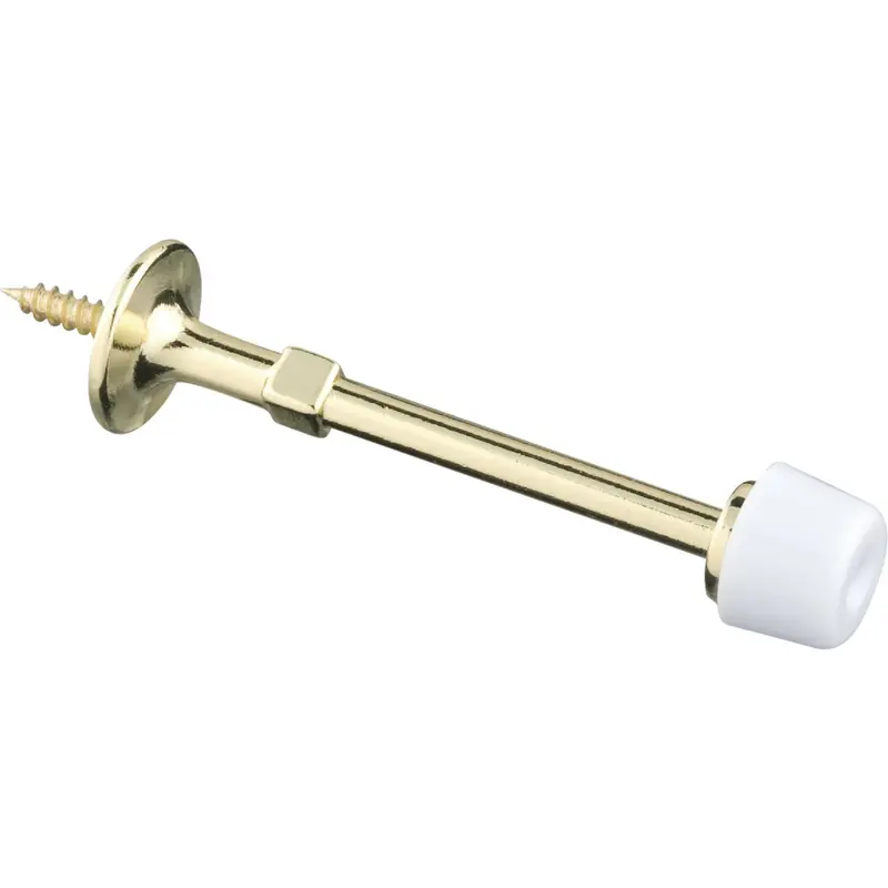 National Polished Brass Rigid Door Stop – 3-Inch Floor-Mounted Heavy-Duty Stop For Interior Doors 1