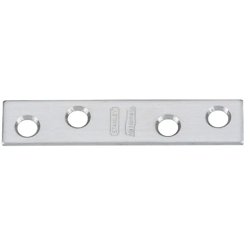 National V418 Stainless Steel Mending Brace – 3" X 5/8", Reinforcing Bracket Set (2-Pack) 1