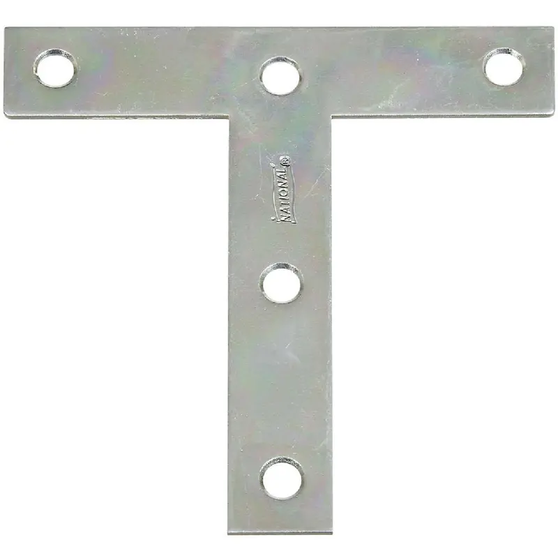 National Zinc-Coated T-Plate – 4 In X 4 In Structural Reinforcement, 2-Pack 1